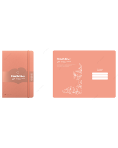 Peach Pink Series A5 Eco-friendly Peach Material Bio-based PU Hardcover Book 96-Pink-One Size