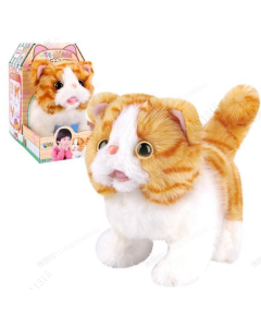 Walking Electric Plush Toy with Sound & Wagging Tail(Garfield)