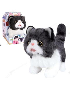 Walking Electric Plush Toy with Sound & Wagging Tail(British Shorthair)
