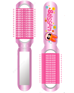 The Powerpuff Girls Collection Folding Mirror Brush(Blossom)