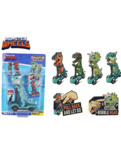 Bobblehead Dinosaur Scooter (4 Assorted Models)-Multi-One Size