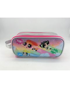 The Powerpuff Girls Collection Silver Glitter Double-Layer Stationery Case-Multi-One Size