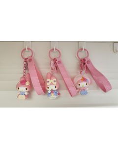 My Melody Rose Earl Keychain-Pink-One Size