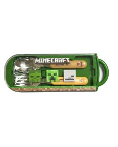 Minecraft Fork & Spoon-Green-One Size