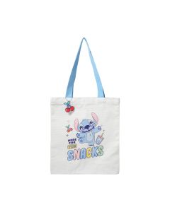 Disney Stitch Dinner Party Collection Shopping Bag-Blue/White-One Size