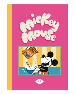 Disney Mickey Food Collection A5 Glue-bound Book(40 Sheets)-Pink-One Size