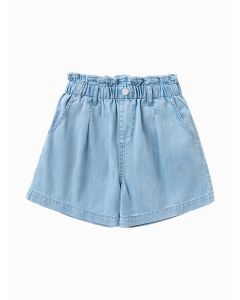 Pre-School Gradient 100% Cotton Shorts, Trendy - Denim Medium Blue - 10-12Y