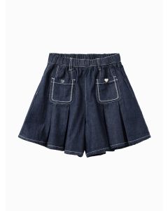 Kids Girl Outdoor Style Denim Shorts