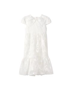 Girl'S Dress Woven One-Piece Dress-Raw White