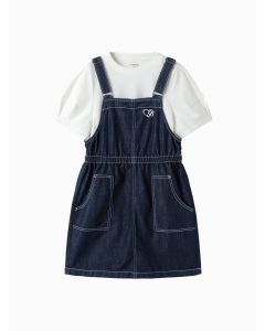 Kids Girl Outdoor Style Denim One-Piece Dress