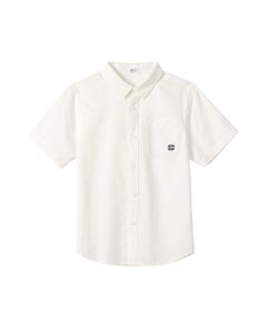 Boy'S Shirt Woven Short-Sleeved Shirt-Raw White