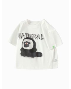 Kids Unisex Round v-neck short-sleeved T-shirt