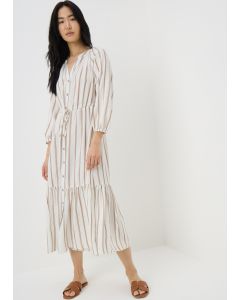 Stripe Raglan Midi Shirt Dress