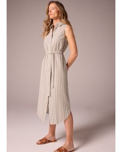 Stripe Midi Shirt Dress