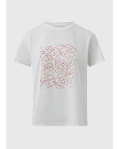 Flower Embellished T-Shirt