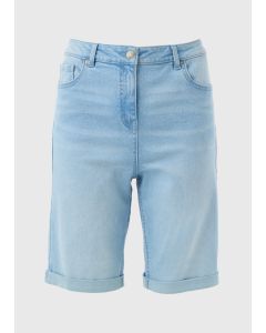 Light wash Knee Length Shorts