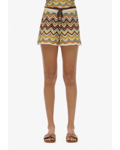 Zigzag Knit Shorts