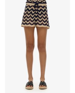 Zigzag Knit Shorts