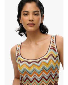 Zigzag Knit Mini Dress