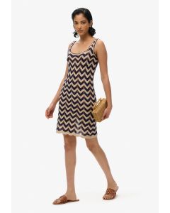 Zigzag Knit Mini Dress