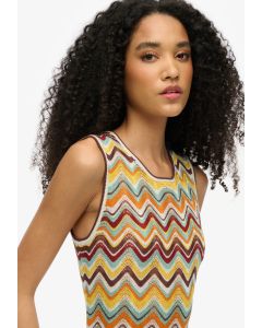 Zig Zag Knit Midi Dress