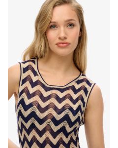 Zig Zag Knit Midi Dress