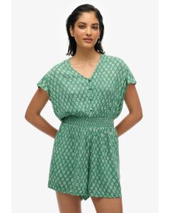 Short Sleeve Printed Playsuit