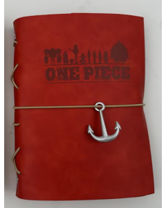 One Piece Classic Collection Red B6 PU Loose-Leaf Wire-bound Book (80 Sheets)-Red
