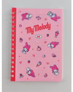 My Melody Retro Collection A5 PP Wire-bound Book (80 Sheets)-Pink