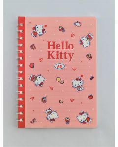 Hello Kitty Retro Collection A5 PP Wire-bound Book (80 Sheets)-Pink