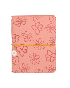 Peach Pink Series B6 PU Cover Hardcover Book (64 Sheets) (PDQ)-Pink