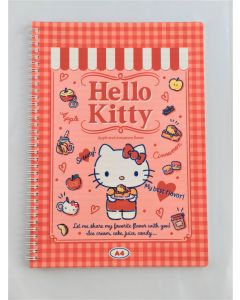Hello Kitty Retro Collection A4 PP Wire-bound Book (60 Sheets)-Orange