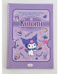 Kuromi Retro Collection A4 PP Wire-bound Book (60 Sheets)-Purple
