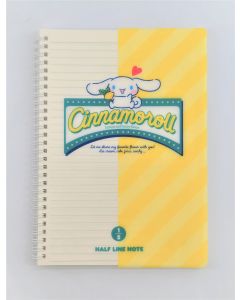 Cinnamoroll Retro Collection B5 PP Wire-bound Book (80 Sheets)-Yellow