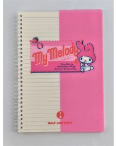 My Melody Retro Collection B5 PP Wire-bound Book (80 Sheets)-Pink