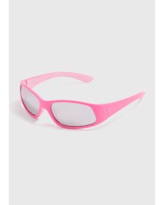 Girls Sports Wrap Sunglasses-Pink-One Size