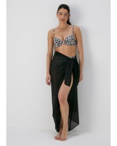 Neutral Maxi Sarong-Black-One Size