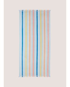 Sorbet Stripe Jacquard Beach Towel (80cm x 160cm)-Multi