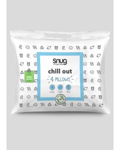 Snug 4 Pack Chill Out Pillow Set-White-One Size