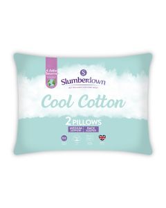 Slumberdown Cool Pillow Pair-White-One Size