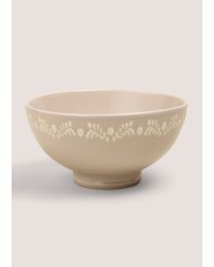 Artisan Wax Resist Bowl-Grey-One Size