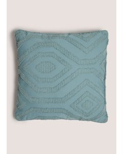 Geo Tufted Cushion Green-Green-One Size