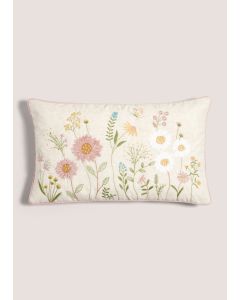 Floral EmbroideCushion (30cm x 50cm)-Multi