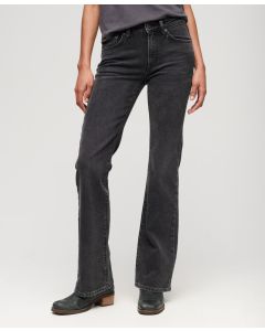 Organic Cotton Mid Rise Slim Flare Jeans