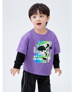 Balabala  Toddler Boy Mickey IP Round Neck Sweater