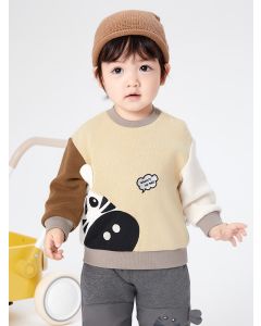 Baby Boy Lovely Forest Round V-neck Long Sleeve T-shirt