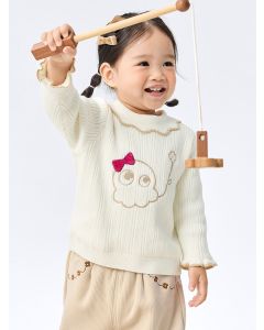 Baby Girl Gold standard series Lapel Sweater