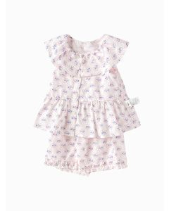 Baby Girl Light Outdoor Style Woven Short Sleeve Set