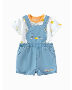 Baby Boy Have Fun Style Denim Short Sleeve Set