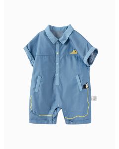 Baby Boy Light Outdoor Style Woven Jumpsuit